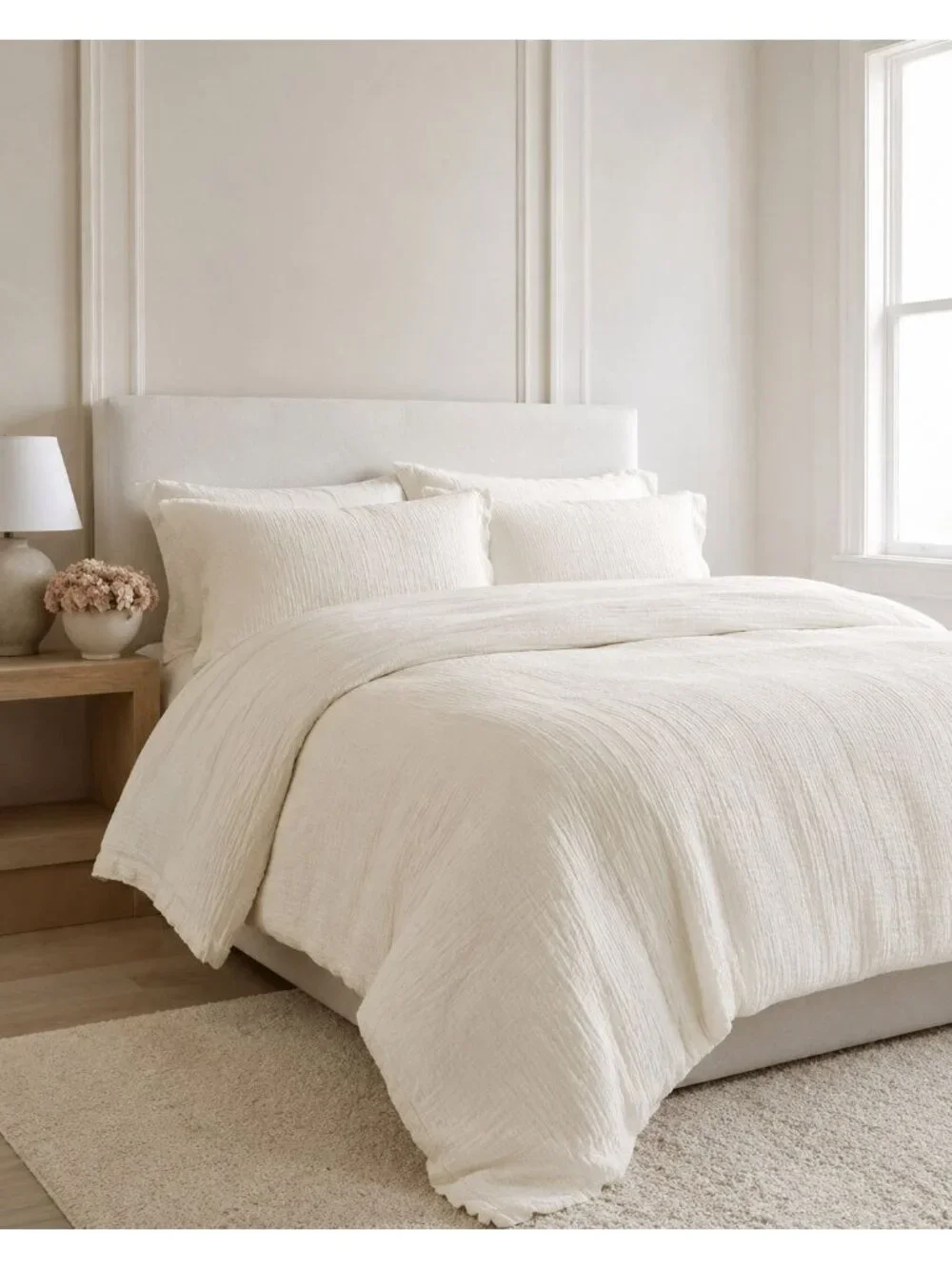 S20 | Quince Organic Airy Gauze Duvet Cover Set King Cal King Undyed NWOT